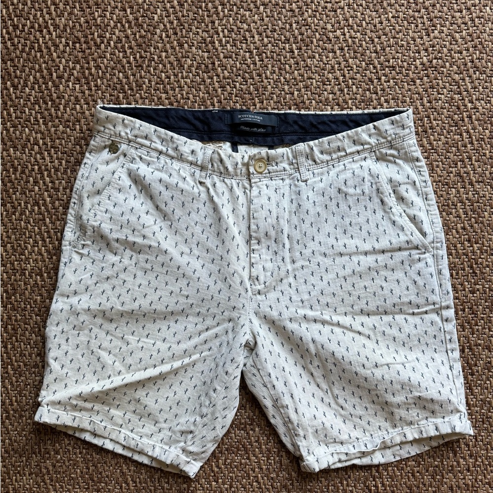 SCOTCH & SODA Shorts White with Cactus